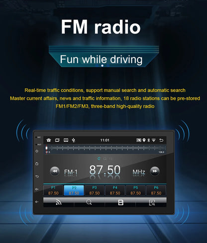 Reproductor Multimedia Universal de 7, 9 y 10 pulgadas pantalla coche android auto con GPS carplay inalambrico WIFI, CarPlay inalámbrico, Android 13, 2 Din, Radio FM, RECEPTOR ESTÉREO sistemas inteligentes de coche
