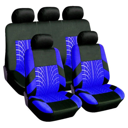 Juego de fundas de asiento de coche bordadas, protección Universal para asiento de coche Dacia Duster Sandero Renault Clio Fiat Panda Lancia Ypsilon