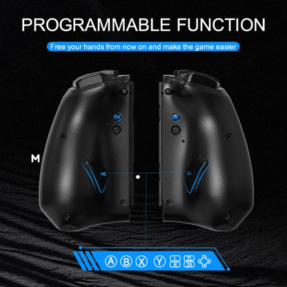 LinYuvo KS42 Joy-pad inalámbrico con luz de meteoros con luces RGB de 8 colores para interruptor/Lite/OLED, con programable, Turbo y vibración