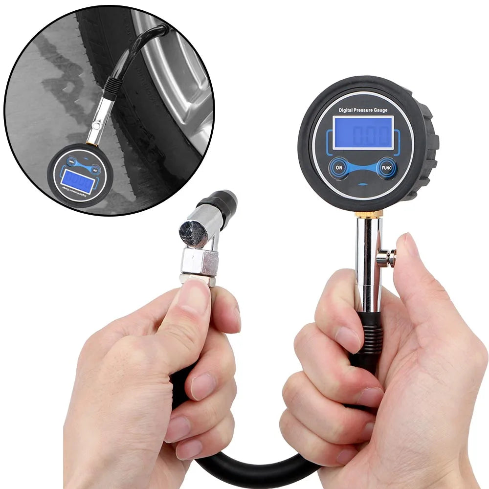 Probador de neumáticos Digital con pantalla LCD, herramientas de reparación de neumáticos, medidor de presión de neumáticos automático para coche, camión, vehículo, motocicleta, alta precisión