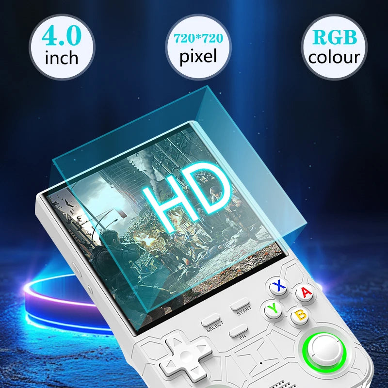Nueva consola de juegos portátil ultra retro R36, sistema Linux de código abierto de 4,0 pulgadas, reproductor de vídeo portátil de 128GB, consola de juegos portátil