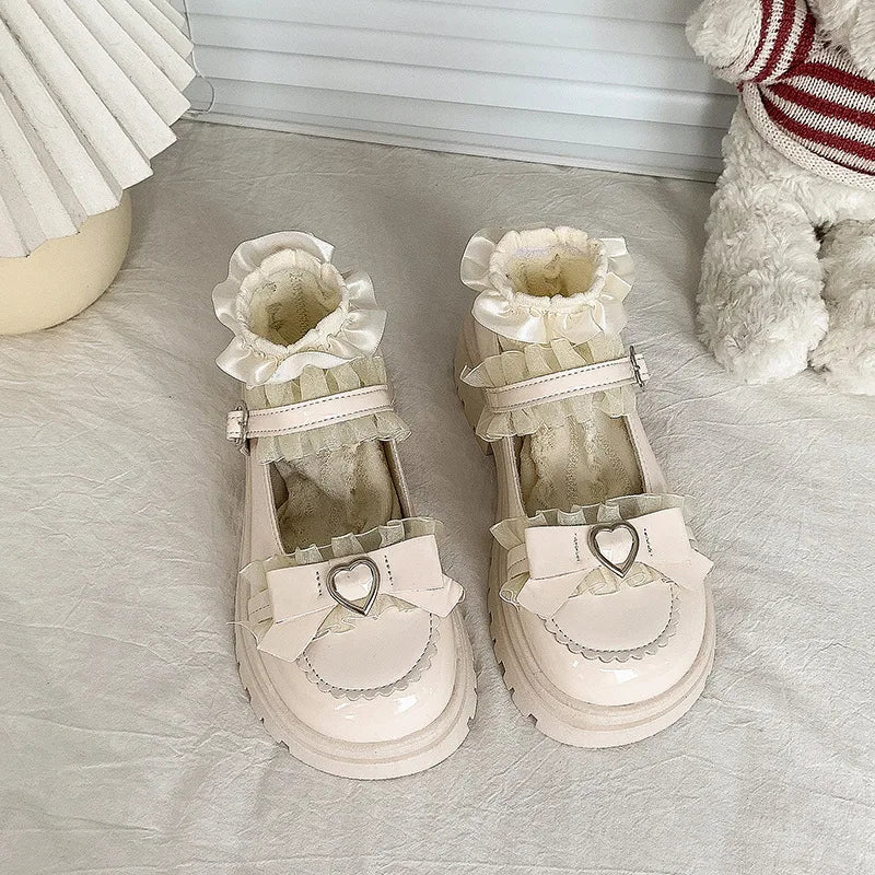 2025 NOVEDAD DE VERANO colegiala JK mocasines zapatos de plataforma estilo japonés Lolita Y2K Kawaii Jirai Kei moda