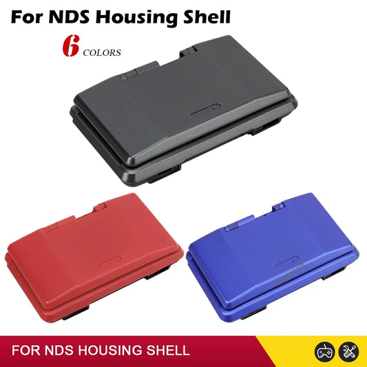 Carcasa de repuesto para consola NDS, DS, NDS, accesorios con botones, 6 colores, azul y rojo