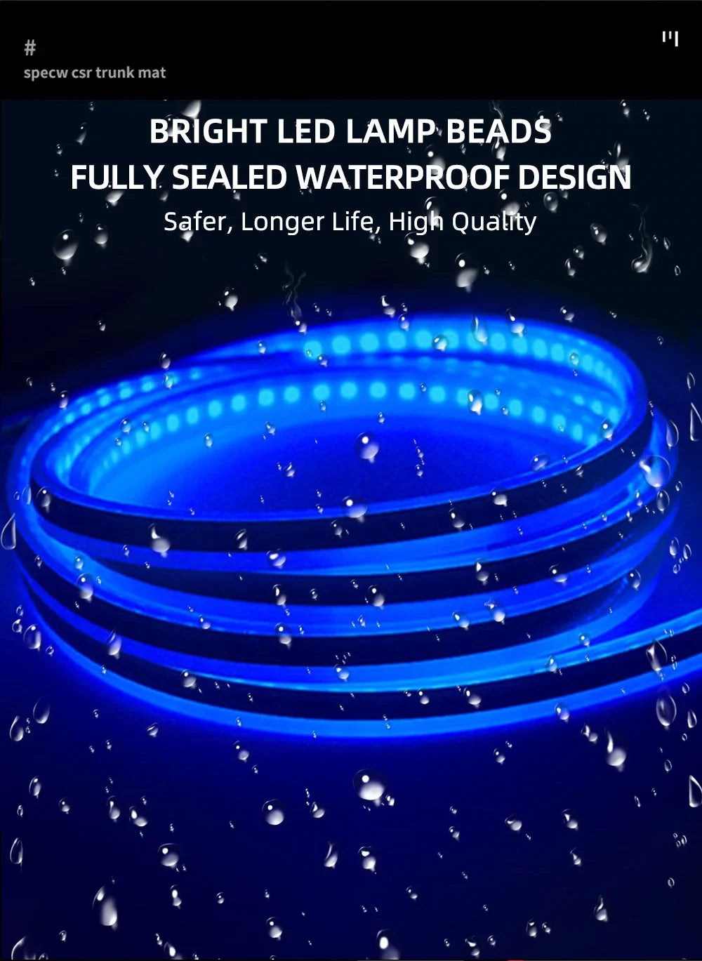 Luz LED de conducción diurna para arranque de capó de coche, luces decorativas para puerta, DRL, guía para capó de motor, lámpara ambiental decorativa de 12V