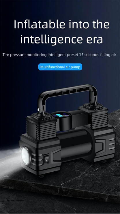 Bomba de aire montada en vehículo, pantalla Digital inteligente, inflador de neumáticos de alta resistencia, bomba de aire portátil de 12V, suministros para automóviles