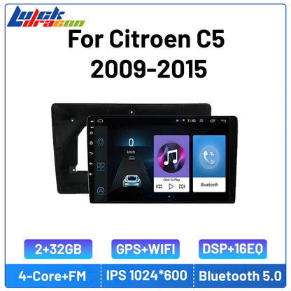 Radio Multimedia con Bluetooth para coche, con Carplay autorradio, Android, estéreo, Subwoofer, vídeo, para Citroen C5 2009-2015