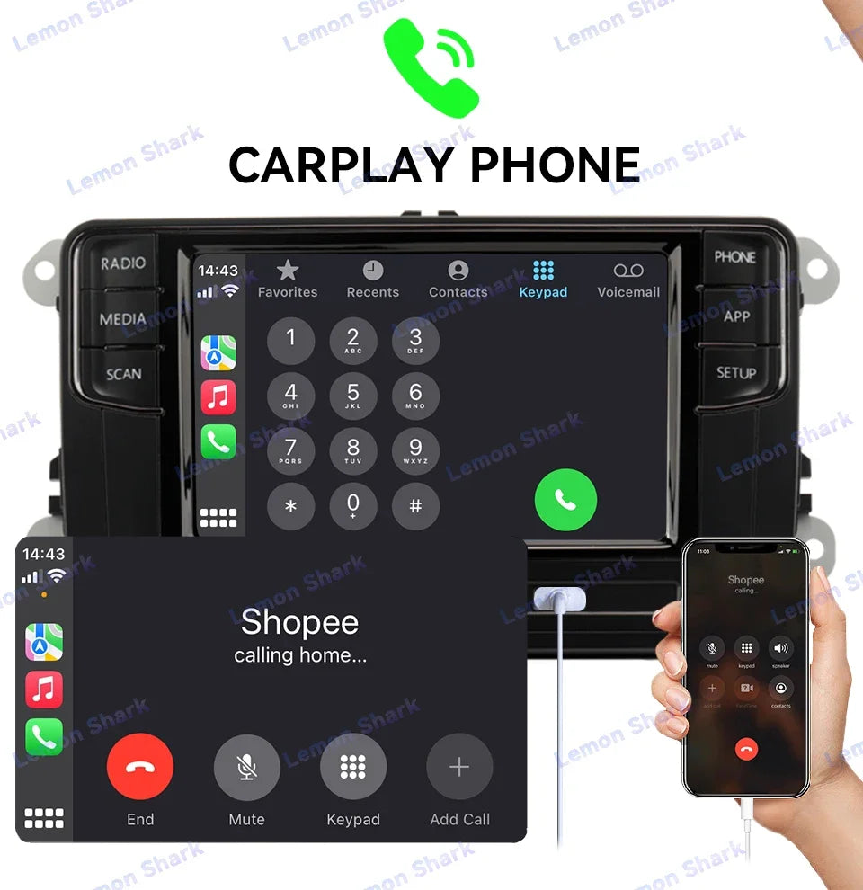 RCD440PRO Carplay Radio de coche para VW PQ Passat B5 B6 Golf MK5 MK6 Jetta 5 6 CC POLO Noame Android Auto Bluetooth MIB Multimedia
