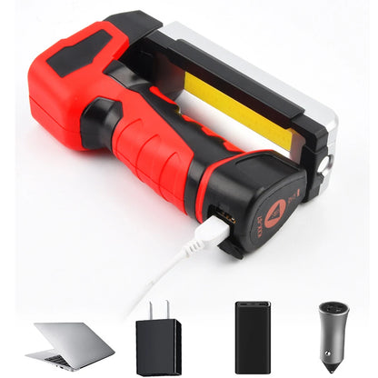 Luz LED de trabajo COB portátil, lámpara mecánica para garaje de coche, lámpara de inspección recargable por USB, luz intermitente de emergencia para coche