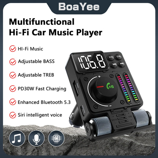 Reproductor de Mp3 radios de coche Bluetooth 5,3 adaptador de coche FM receptor Bluetooth inalámbrico FM bluetooth voiture para coche reproductor de coche LED