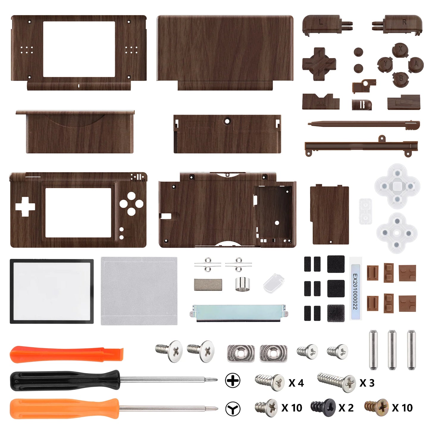 eXtremeRate Carcasa completa de repuesto para Nintendo DS Lite, funda con botones, lente de pantalla para NDSL - Serie única
