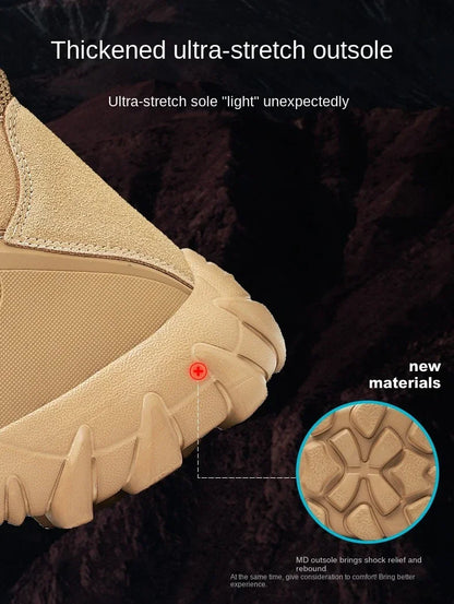 Zapatos de Hombre, botas tácticas, botas de campo de fuerzas especiales para Hombre, Zapatillas ligeras antideslizantes para exteriores, botas de motocicleta para Hombre