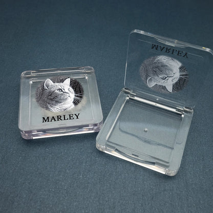 Recuerdo de piel de mascota personalizado con foto, caja de pelo de mascota personalizada, caja conmemorativa de piel de perro y gato, regalos personalizados para amantes de las mascotas