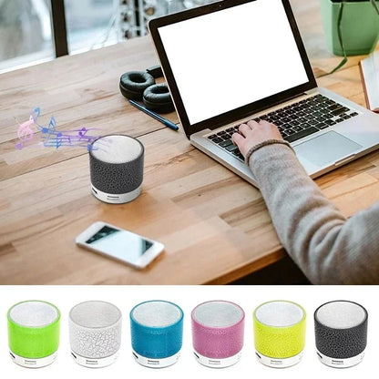 Minialtavoz Bluetooth para teléfono inteligente, dispositivo inalámbrico con Subwoofer, LED, tarjeta TF, USB, MP3, sonido portátil
