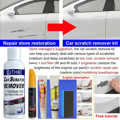 Removedor de arañazos de coche, herramientas de cuidado de pintura, removedor de remolino automático, reparación de arañazos, pulido, compuesto de molienda de carrocería, cera antiarañazos