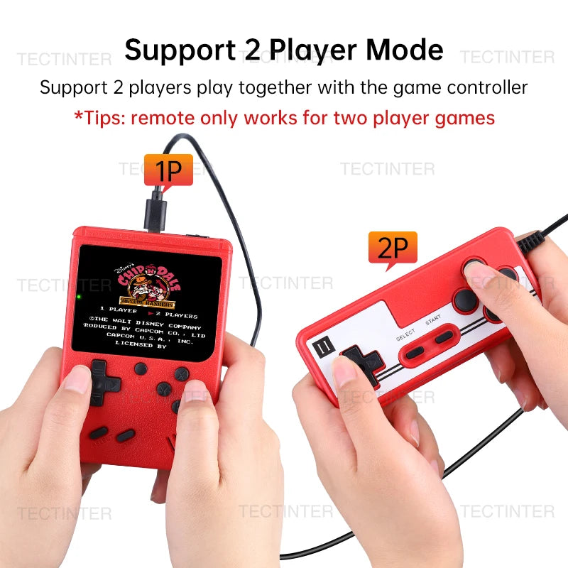 Mini consola de videojuegos Retro portátil, reproductor de juegos portátil de 8 bits, 500 juegos integrados, salida AV, consola de juegos, videojuego Gameboy