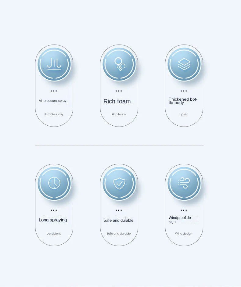 Pulverizador de espuma con bomba de mano, Cañón de espuma neumático de mano, botella de Spray de lavado de coches, limpieza de ventanas de automóviles, 3 tipos de boquilla, 2L