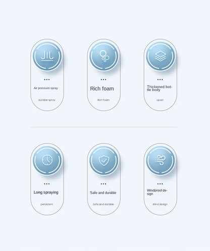 Pulverizador de espuma con bomba de mano, Cañón de espuma neumático de mano, botella de Spray de lavado de coches, limpieza de ventanas de automóviles, 3 tipos de boquilla, 2L