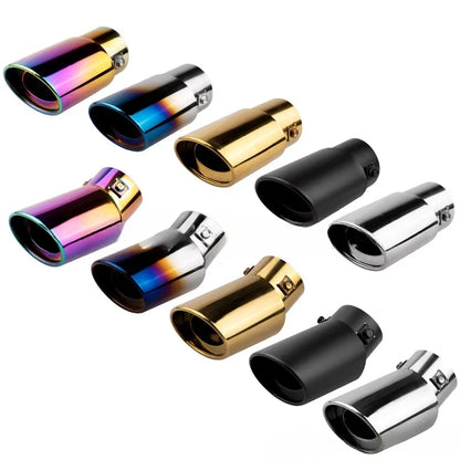 Accesorios para coche, manguito de tubo de escape para automóvil, silenciador de garganta trasera, silenciador dorado, tubo de escape modificado de acero inoxidable