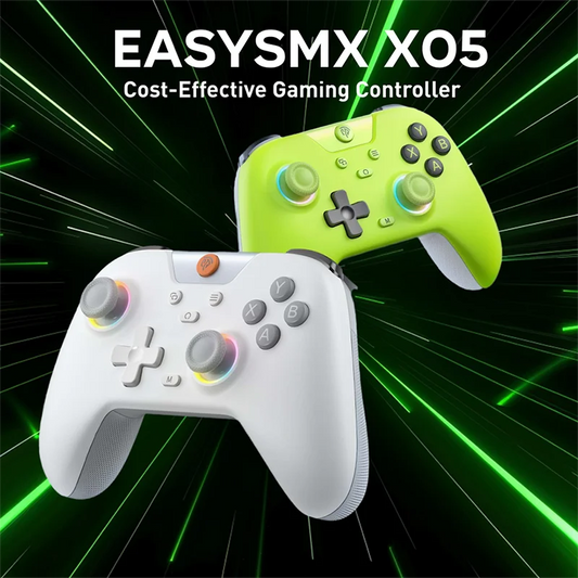 EasySMX X05 Gamepad inalámbrico Controlador de juegos Bluetooth Compatible con PC/teléfono/interruptor/Gamer de vapor, luz RGB, efecto Hall