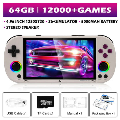 Consola de juegos portátil Trimui Smart Pro, 128G, 256G, pantalla IPS de 4,96 pulgadas, sistema Linux, Joystick, iluminación RGB, reproductor de videojuegos Retro, nuevo