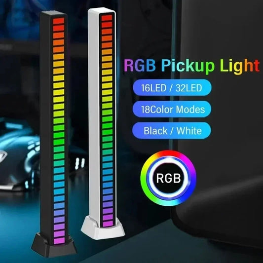 Tira de luces LED RGB, Control de sonido y música, lámpara ambiental de ritmo, luces nocturnas de ambiente para Bar, coche, habitación, TV, decoración para juegos