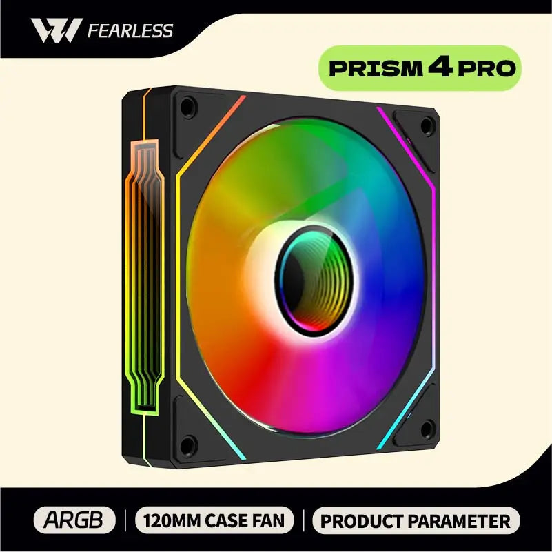 OEM PRISM 4 PRO ventilador de chasis de computadora 120mm 5V 3PIN ARGB 4 pines PWM ventilador de refrigeración silencioso 12V gran volumen de aire 45.2CFM/600-1500RPM