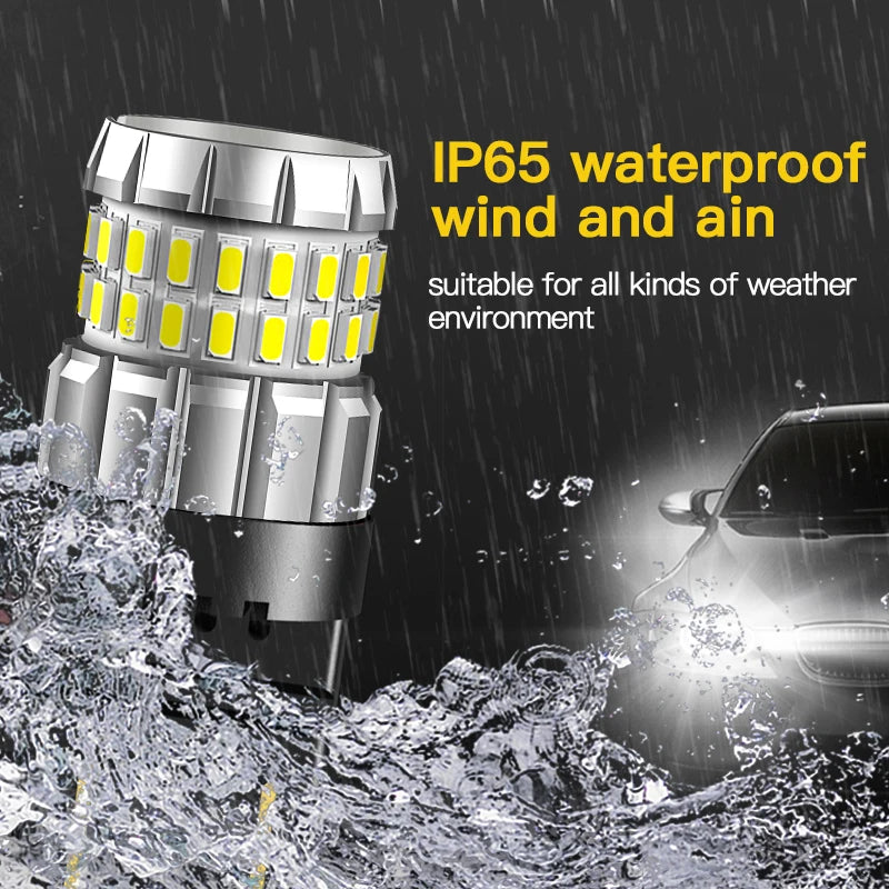 2 uds Canbus luz LED de circulación diurna bombilla DRL 3157 P27/7W T25 para Jeep Compass 2011-2016 Grand Cherokee 2011 2012 2013