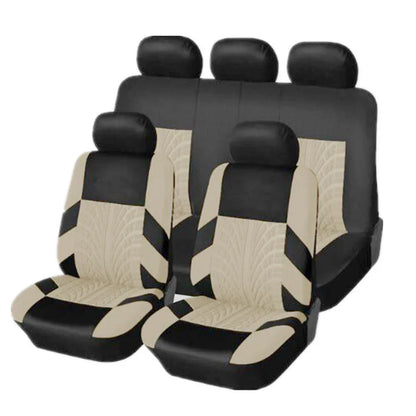 Juego de fundas de asiento de coche bordadas, protección Universal para asiento de coche Dacia Duster Sandero Renault Clio Fiat Panda Lancia Ypsilon