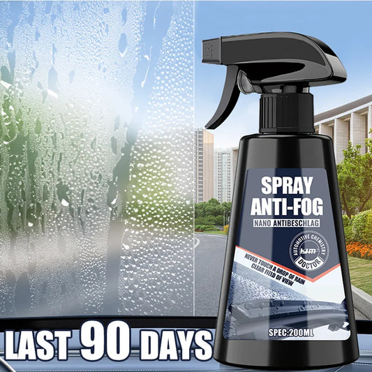 Spray antilluvia para vidrio de coche, agente de recubrimiento repelente al agua, impermeable, antiniebla, limpiador de vidrio, transparente para parabrisas de coche