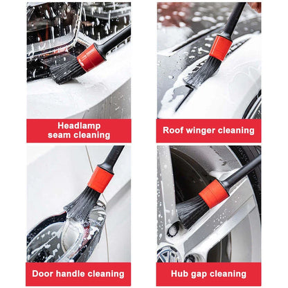 Juego de cepillos para detalles de coche, Kit de limpieza automática definitiva para mantenimiento de huecos de ventilación, cepillo de separación de detalles de salida de aire de coche