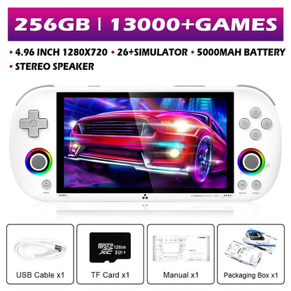 Consola de juegos portátil Trimui Smart Pro, 128G, 256G, pantalla IPS de 4,96 pulgadas, sistema Linux, Joystick, iluminación RGB, reproductor de videojuegos Retro, nuevo