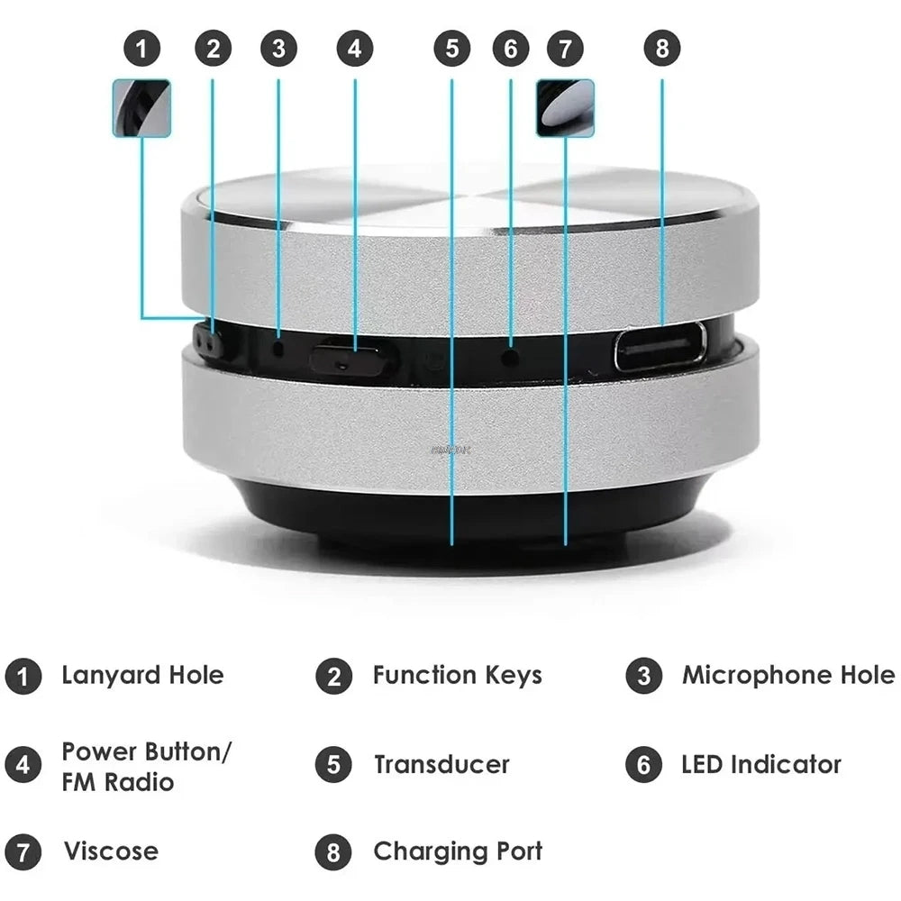 2025 nuevo altavoz de conducción ósea Compatible con Bluetooth TWS sonido estéreo inalámbrico altavoz de colibrí con Radio FM Dropshipping