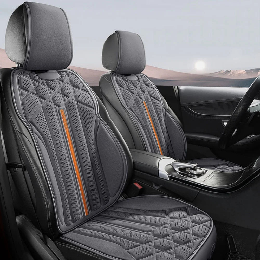 Funda transpirable para asiento de coche, cojín de soporte para asiento frontal de gamuza suave, estilo chaleco de moda, protección para asiento de coche, accesorios interiores