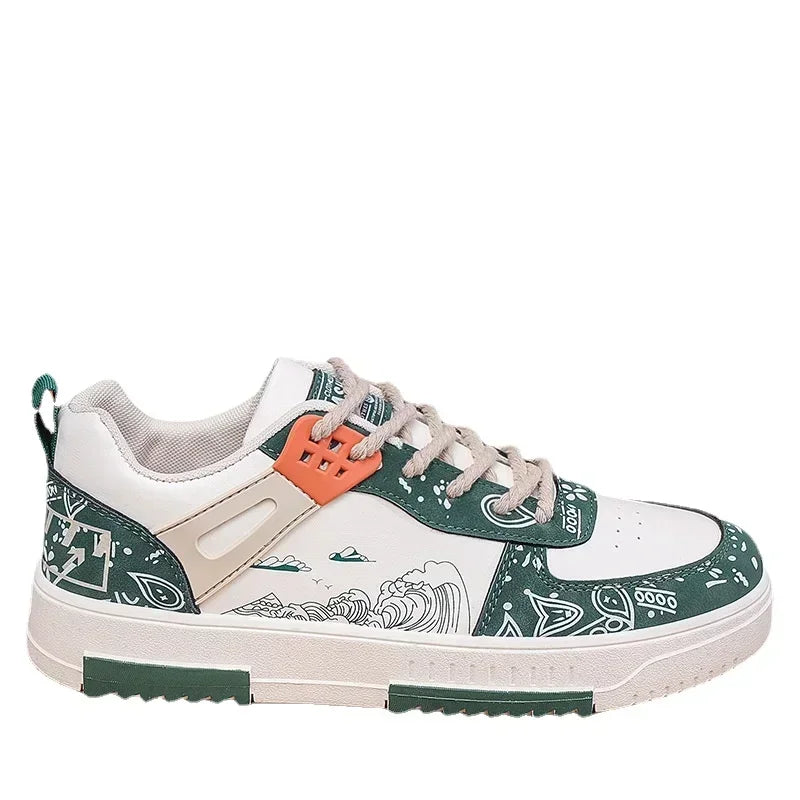 Zapatillas de deporte para Hombre, zapatos planos para estudiantes, Zapatillas transpirables con cordones a la moda, Zapatillas cómodas para Hombre, zapatos para correr, Zapatillas para Hombre