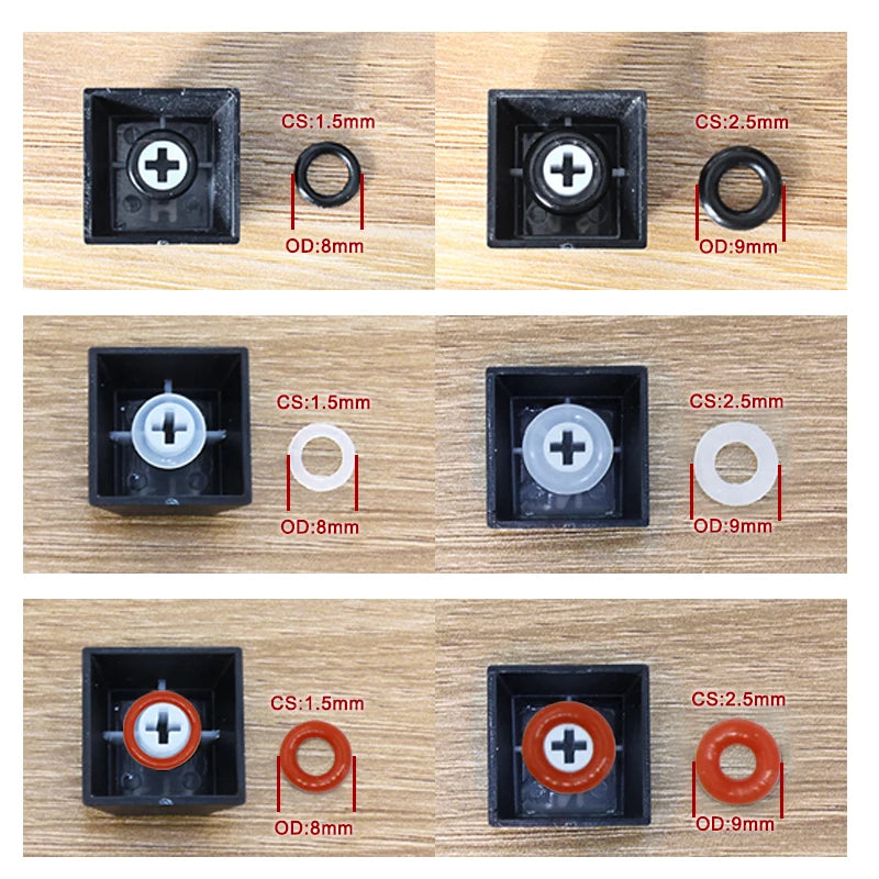 Teclas de junta tórica para teclado mecánico, interruptor ORing de goma de silicona, amortiguadores de sonido, amortiguadores Cherry MX, tapa de llave, anillo de sellado de silicona