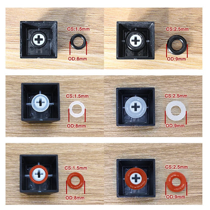 Teclas de junta tórica para teclado mecánico, interruptor ORing de goma de silicona, amortiguadores de sonido, amortiguadores Cherry MX, tapa de llave, anillo de sellado de silicona