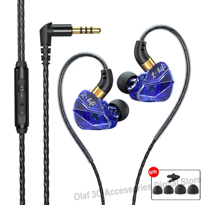 OLAF 3,5mm Jack tipo C enchufe auriculares con cable auriculares de graves HIFI auriculares intrauditivos Gamer auriculares manos libres para Xiaomi Huawei Samsung