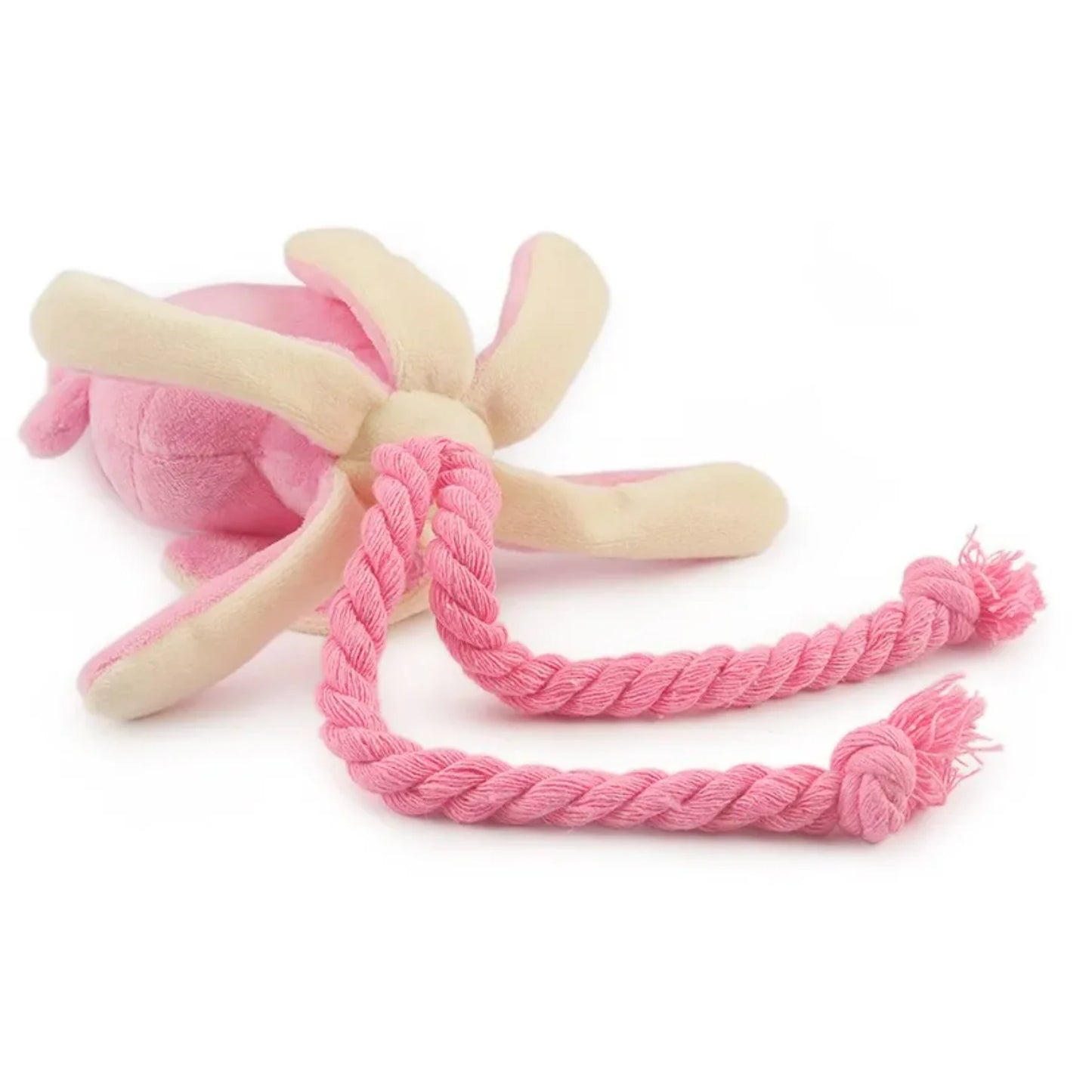 Calamar cachorro mascota perro masticar para limpieza de dientes rosas encantadores juguetes para mascotas pulpo juguetes de peluche suministros BB pequeño lindo cuerda juguete perro chirrido