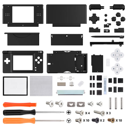 eXtremeRate Carcasa completa de repuesto para Nintendo DS Lite, funda con botones, lente de pantalla para NDSL - Serie única