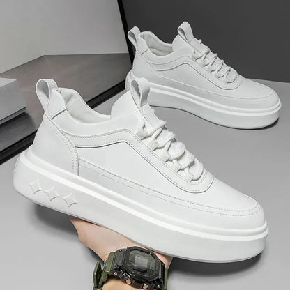 Zapatillas blancas de primavera y otoño para hombre, zapatillas deportivas ligeras para correr, zapatos informales para correr al aire libre, calzado de cesta