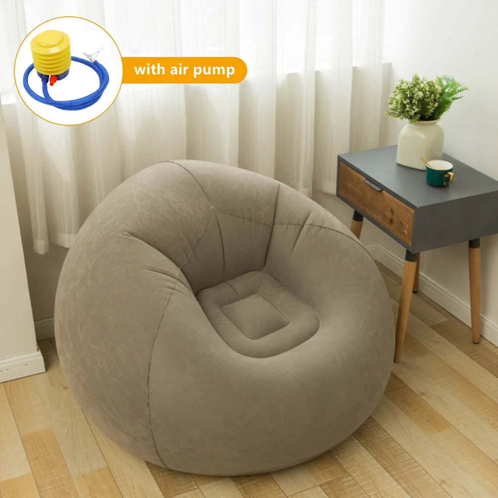 Sofá inflable perezoso grande, sillas, tumbona de PVC, asiento, puf, sofá, Tatami, suministro para sala de estar, Camping al aire libre