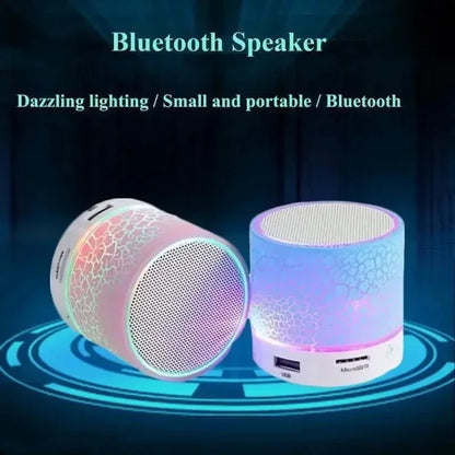 Minialtavoz Bluetooth para teléfono inteligente, dispositivo inalámbrico con Subwoofer, LED, tarjeta TF, USB, MP3, sonido portátil