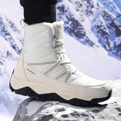 XIANG GUAN-zapatos de senderismo para hombre y mujer, botas de nieve impermeables, botas tácticas de escalada, deportes al aire libre, caza, Trekking, zapatillas Casuales