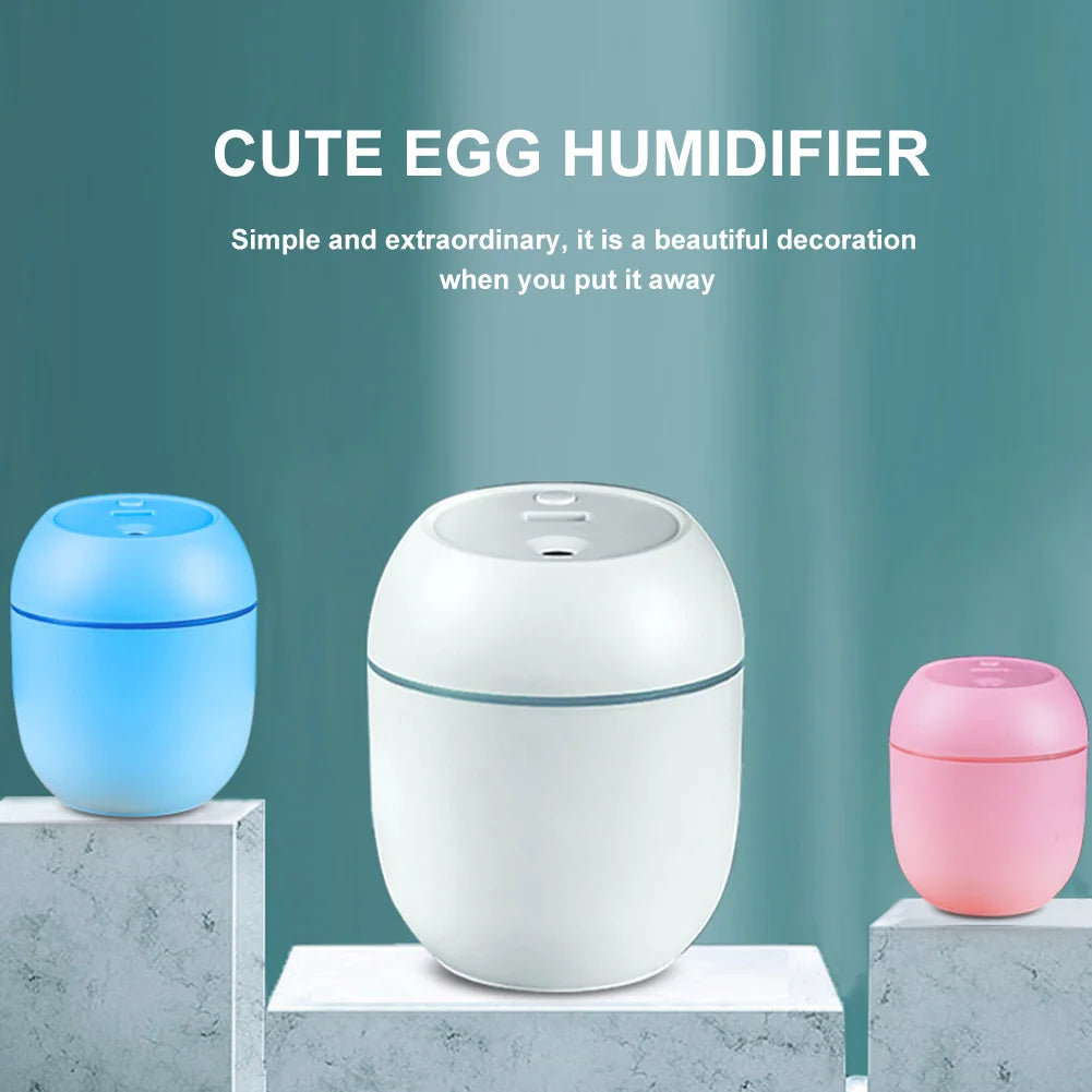 Mini humidificador de aire USB, difusor de aceites esenciales para el hogar y el coche, generador de niebla silencioso ultrasónico con lámpara LED de Color