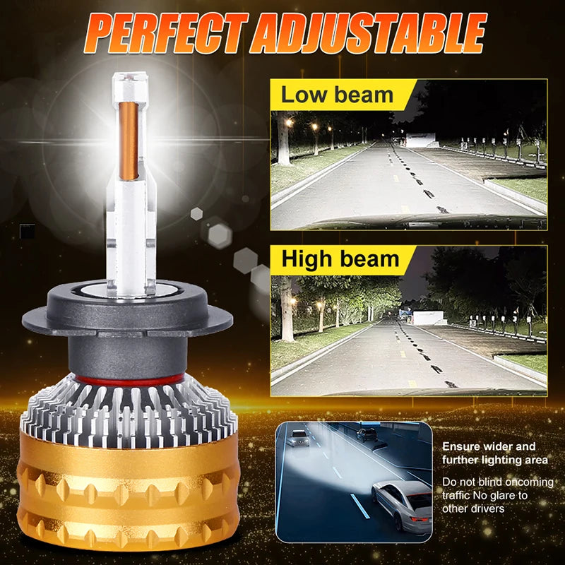 2700W H1 faro LED 3500000LM Led Canbus lámparas de coche H4 H7 H11 H8 9005 9006 HB3 HB4 9012 HIR2 luces antiniebla luz de coche 2 tubos de cobre