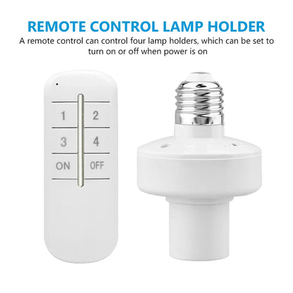 Control remoto inalámbrico E27 portalámparas portalámparas 20M de alcance para bombillas LED portalámparas Kit de interruptor de luz inalámbrico AC180-250V