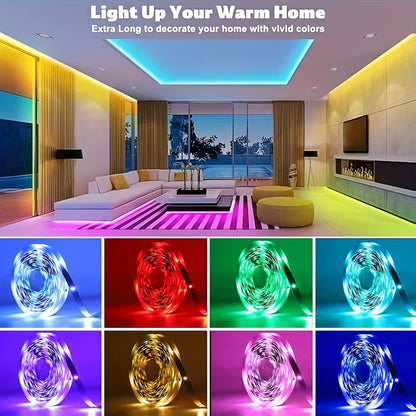 Tira de luces LED de 10m, 20m, 30m, sincronización de música, cinta de luces Led RGB para habitación, decoración de fiesta en casa, retroiluminación de TV, cinta Felxible