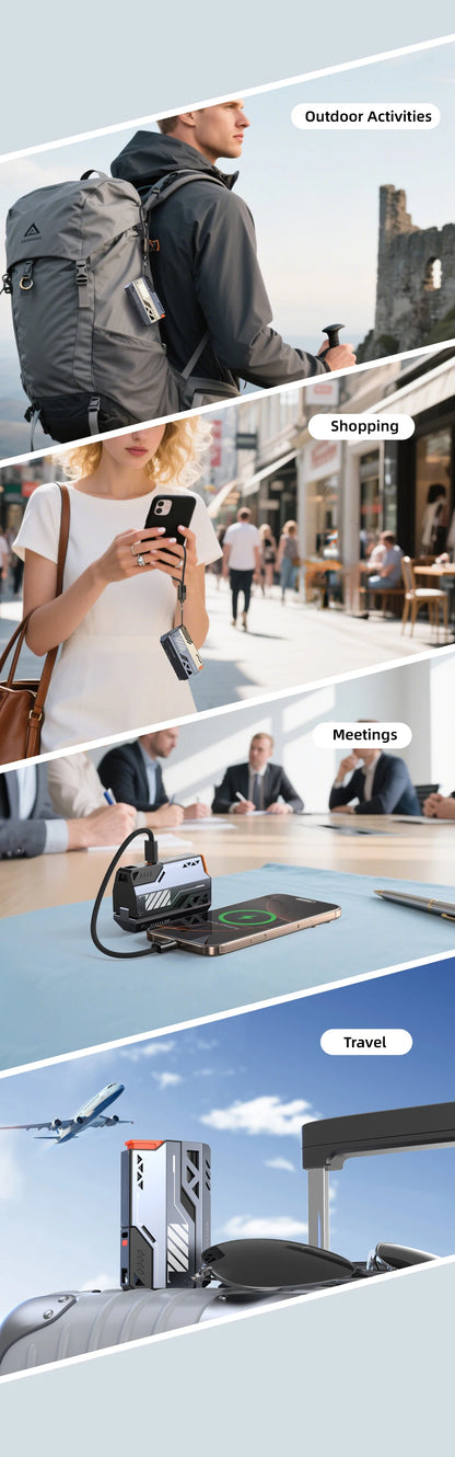 VYVYLABS 30000mAh banco de energía CCC desmontable cargador rápido 22,5 W cargador portátil inalámbrico 21700 PowerBank para batería de repuesto iP 17