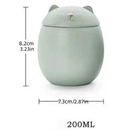 Urna funeraria de cerámica para mascotas, bonita caja de almacenamiento de cenizas de 200ml, tarro sellado a prueba de humedad, urnas de cremación para perros y gatos, suministros para perros
