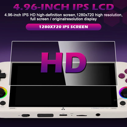 Consola de juegos portátil Trimui Smart Pro, 128G, 256G, pantalla IPS de 4,96 pulgadas, sistema Linux, Joystick, iluminación RGB, reproductor de videojuegos Retro, nuevo